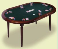 Овальный стол для покера с твердым поручнем